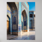 Afghanistan Print Blauwe Moskee Muurkunst Afghaans (Voorkant)