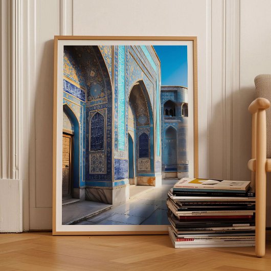 Afghanistan Print Blauwe Moskee Muurkunst Afghaans