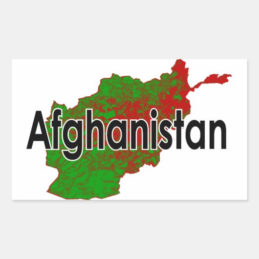 Afghanistan Rechthoekige Sticker (Voorkant)