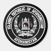 Afghanistan Round Emblem Magneet (Voorkant)