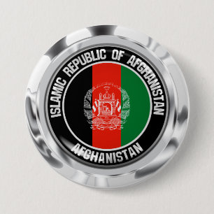 Afghanistan Round Emblem Ronde Button 7,6 Cm