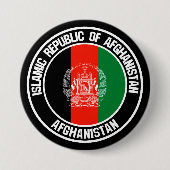 Afghanistan Round Emblem Ronde Button 7,6 Cm (Voorkant)