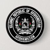Afghanistan Round Emblem Ronde Button 7,6 Cm (Voorkant)