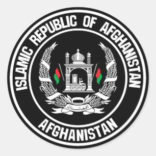 Afghanistan Round Emblem Ronde Sticker