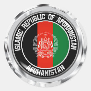 Afghanistan Round Emblem Ronde Sticker