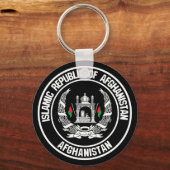Afghanistan Round Emblem Sleutelhanger (Voorkant)