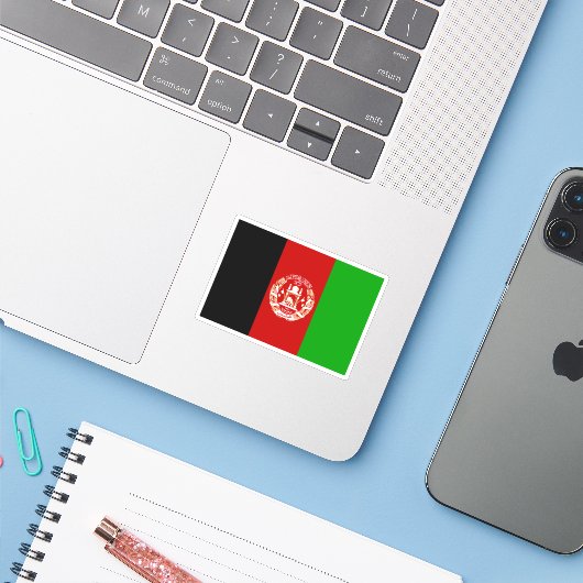 Afghanistan Sticker (Laptop met iPhone)