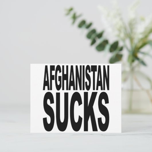 Afghanistan Sucks Briefkaart (Staand voorkant)