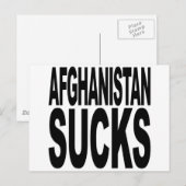 Afghanistan Sucks Briefkaart (Voorkant / Achterkant)