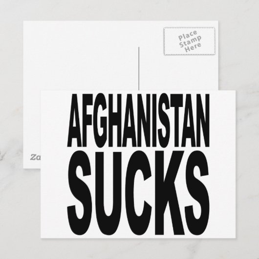 Afghanistan Sucks Briefkaart (Voorkant / Achterkant)