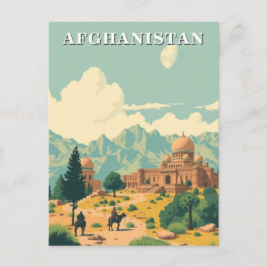 Afghanistan Travel Illustration Briefkaart (Voorkant)