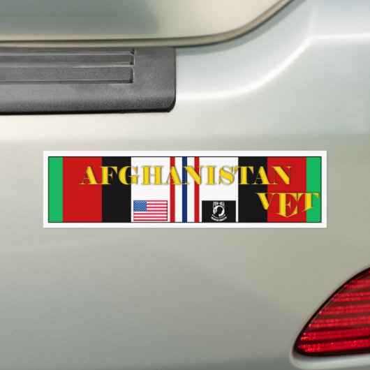 AFGHANISTAN VET BUMPERSTICKER (Op auto)