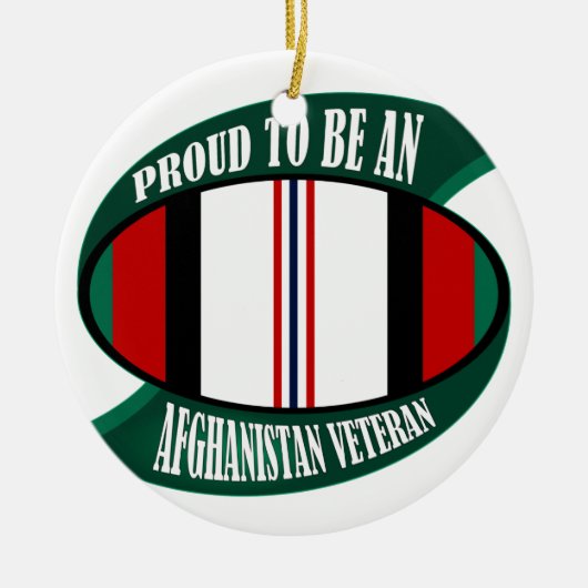 Afghanistan Vet Keramisch Ornament (Voorkant)