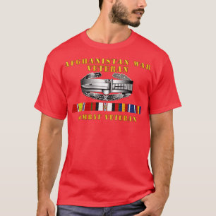 Afghanistan Veteraan Combat Action Badge w CAB IRA T-shirt