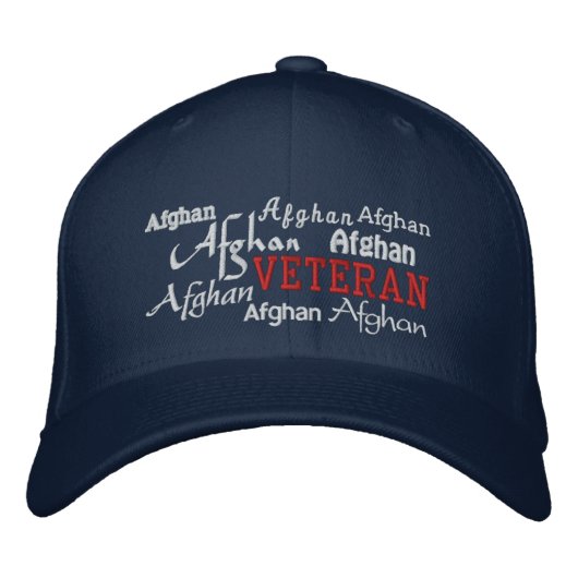 Afghanistan Veteraan - Geborduurd Pet (Voorkant)