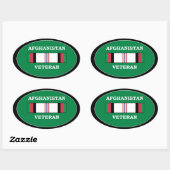 Afghanistan Veteraan Ovale Sticker (Vel)