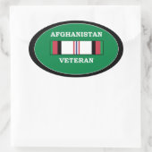 Afghanistan Veteraan Ovale Sticker (Tas)