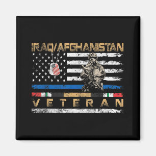 Afghanistan Veteraan Vlag Patriottische Me Magneet
