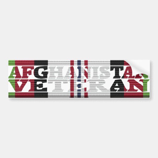 Afghanistan Veteran ACM Ribbon Bumpersticker (Voorkant)