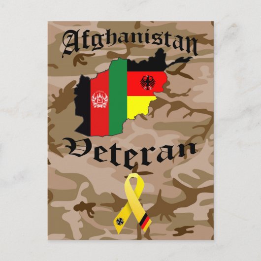 Afghanistan Veteran German Briefkaart (Voorkant)