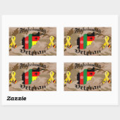 Afghanistan Veteran German Rechthoekige Sticker (Vel)