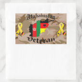 Afghanistan Veteran German Rechthoekige Sticker (Tas)
