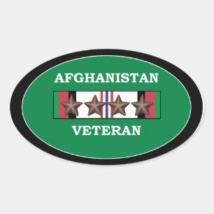 Afghanistan Veteran Stickers Oval 4 ACS