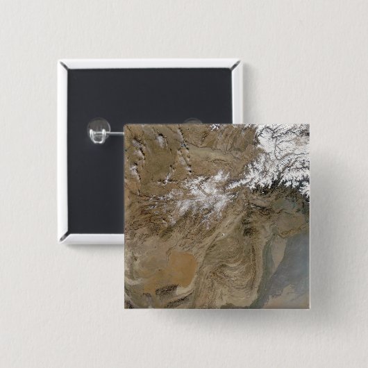 Afghanistan Vierkante Button 5,1 Cm (Voorkant /achterkant)