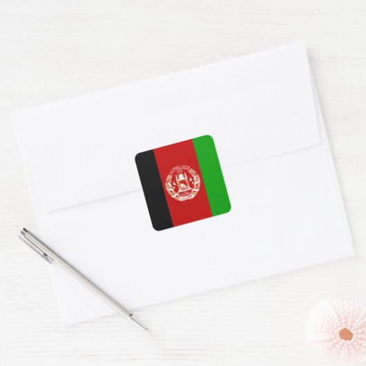 afghanistan vierkante sticker (Envelop)