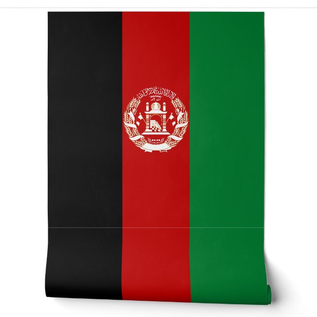 Afghanistan vlag behang (Afrollen)
