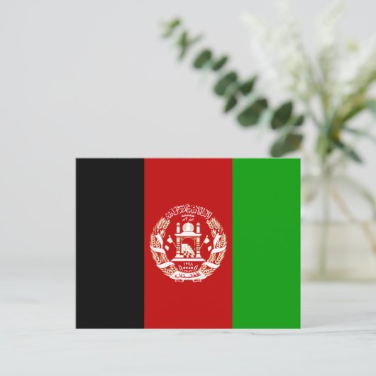 afghanistan vlag briefkaart (Staand voorkant)