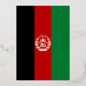 Afghanistan vlag folie uitnodiging (Voorkant)