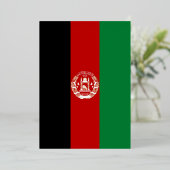Afghanistan vlag folie uitnodiging (Staand Voorkant)