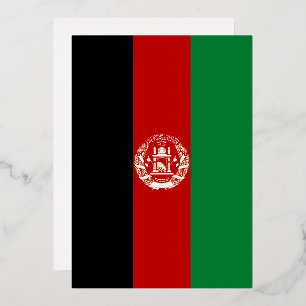 Afghanistan vlag folie uitnodiging