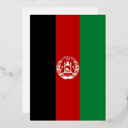 Afghanistan vlag folie uitnodiging (Voorkant / Achterkant)
