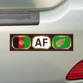 Afghanistan Vlag Landkaart Code Bumpersticker (Op auto)