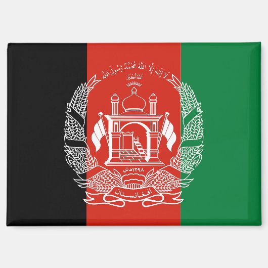 afghanistan vlag magnet (Voorkant)