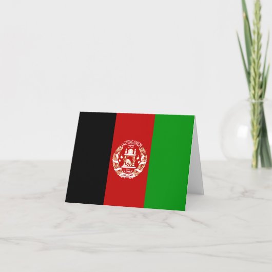Afghanistan Vlag Notitiekaart (Voorkant)