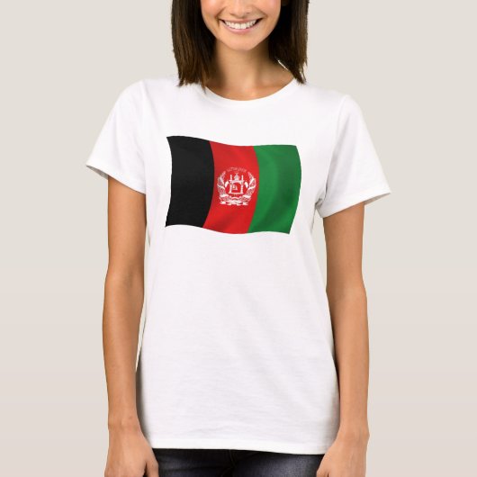 Afghanistan Vlag T-shirt (Voorkant)
