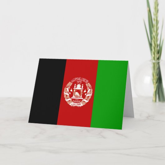 afghanistan vlag wenskaart feestdagen kaart (Voorkant)