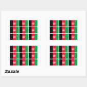 Afghanistan vlag x 9 rechthoekige sticker (Vel)