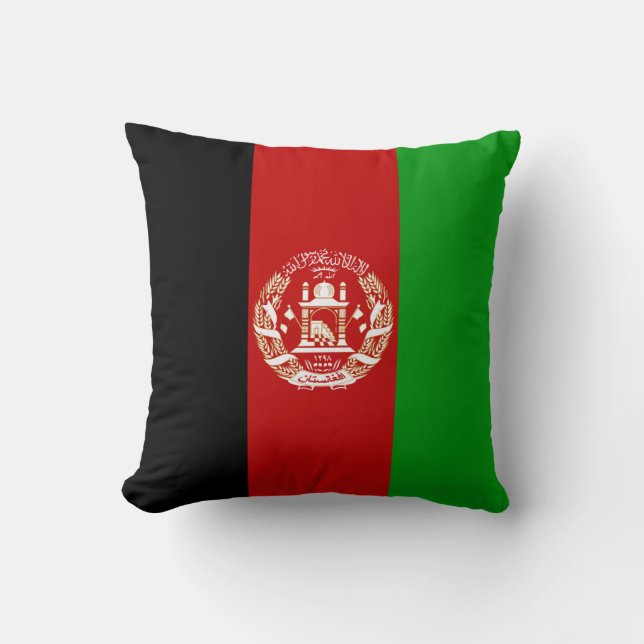 Afghanistan Vlag x Vlag Kussen (Voorkant)