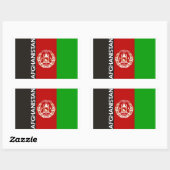 afghanistan - vlagsymbool naam rechthoekige sticker (Vel)