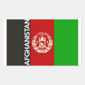 afghanistan - vlagsymbool naam rechthoekige sticker (Voorkant)