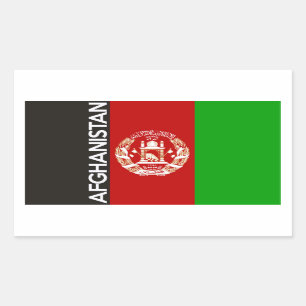 afghanistan - vlagsymbool naam rechthoekige sticker