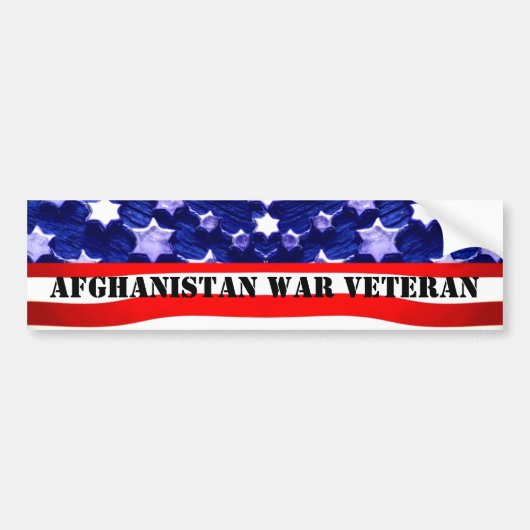 Afghanistan War Veteran Bumpersticker (Voorkant)