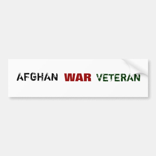 AFGHANISTAN WAR VETERANS BUMPERSTICKER (Voorkant)