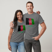 Afghanistan Waving Flag met naam in Pashto T-shirt (Unisex)