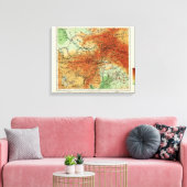 AfghanistanPanoramische KaartAfghanistan Canvas Afdruk (Insitu (Woonkamer))