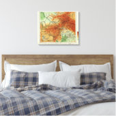 AfghanistanPanoramische KaartAfghanistan Canvas Afdruk (Insitu (Slaapkamer))